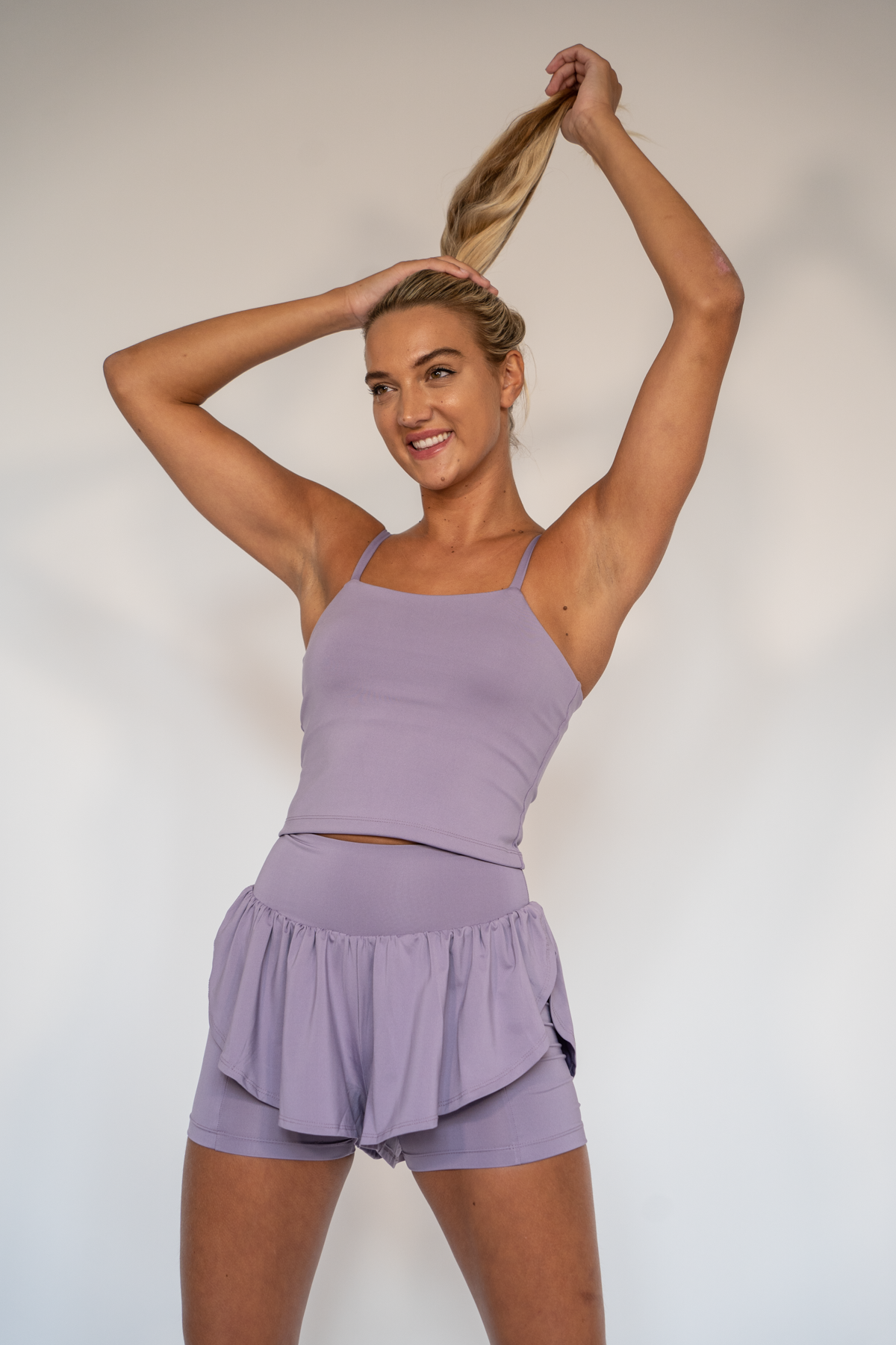 Finesse Active-Strappy Tank Top, Heirloom lilac