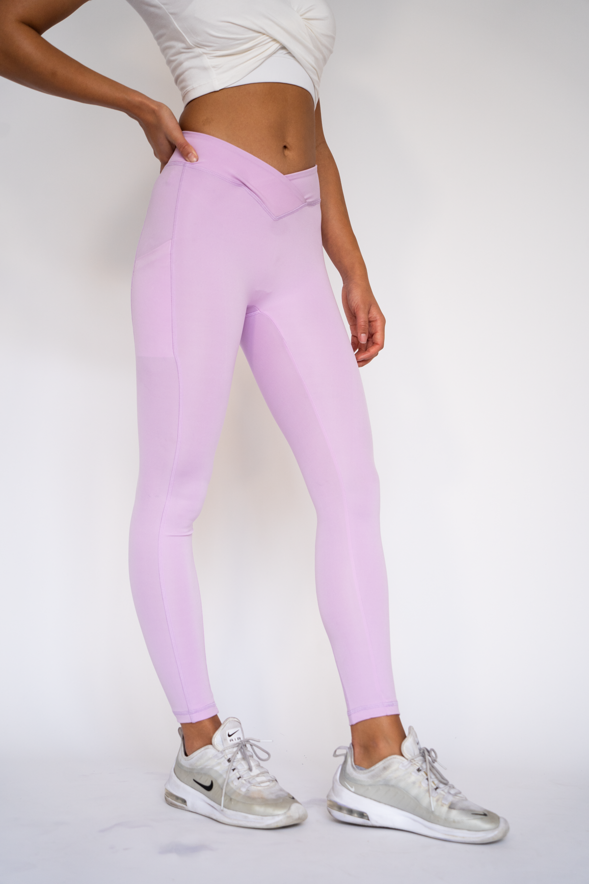 Kiara Crossover Leggings Pastel pink XS S M L XL