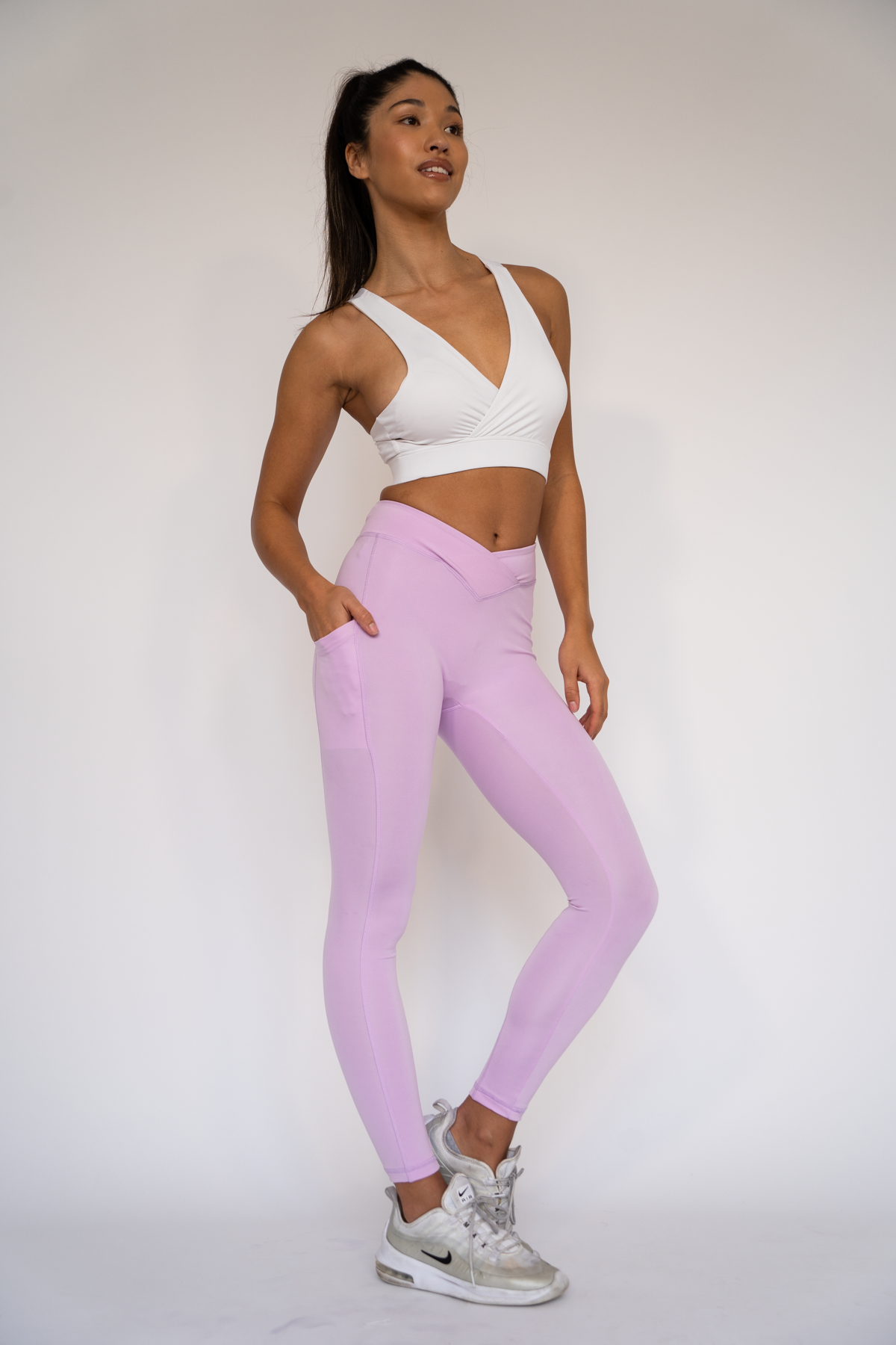 Kiara Crossover Leggings Pastel pink XS S M L XL